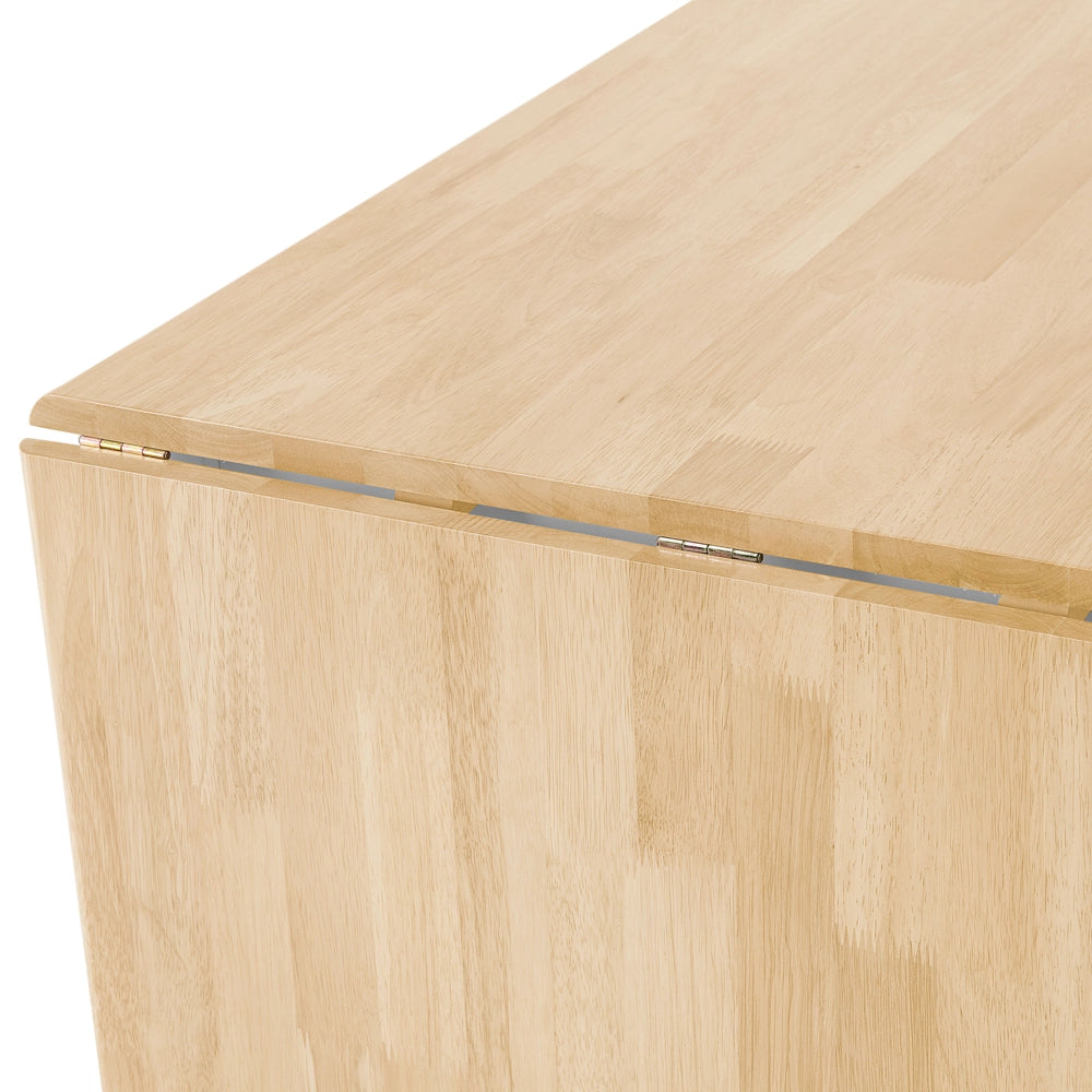 Tavolo da Pranzo in marrone chiaro Allungabile Gambe Bianche 75 x 119 cm sala da pranzo