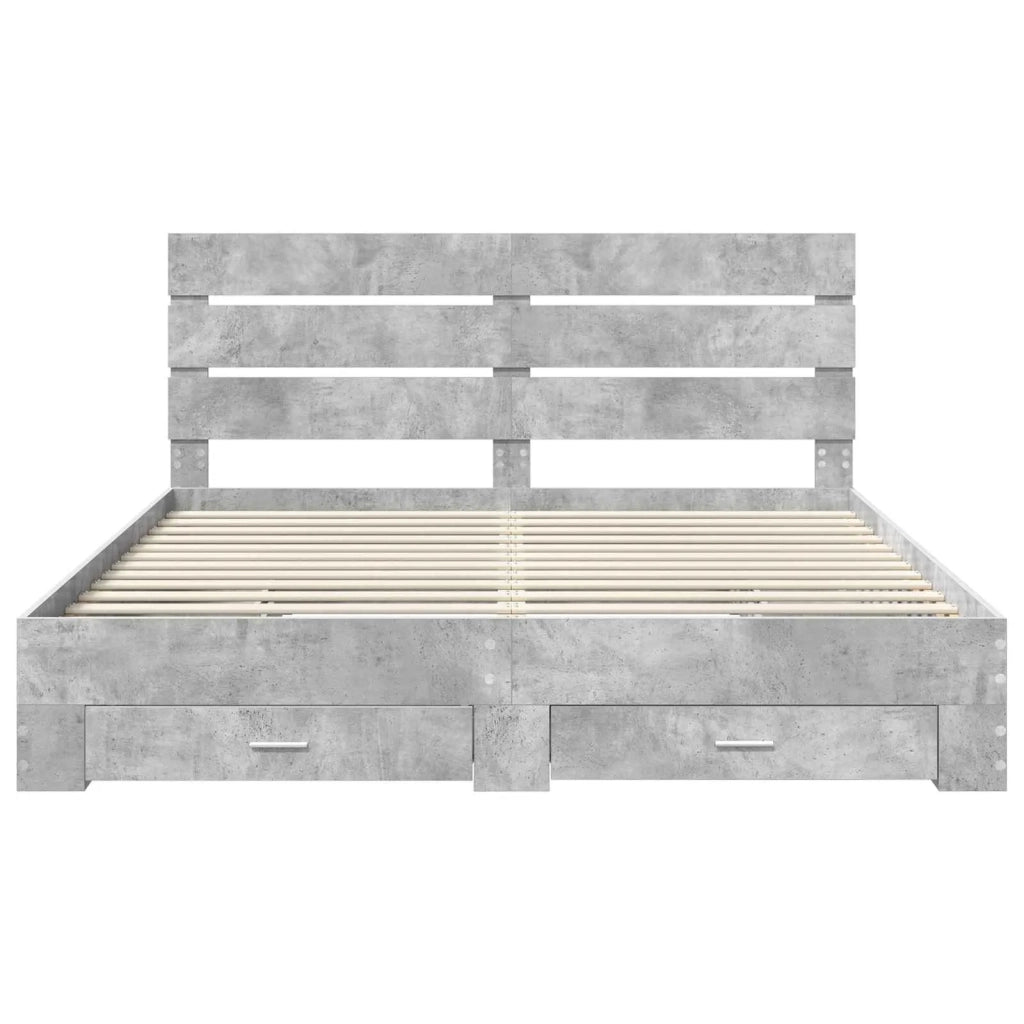 Struttura del letto con cassetto Grigio cemento 180 x 200 cm 3411946