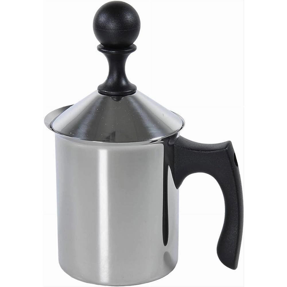 Trade Shop - Cappucciniera Con Doppio Filtro 3 Tazze Da 40 Cl In Acciaio Utensile Colazione -