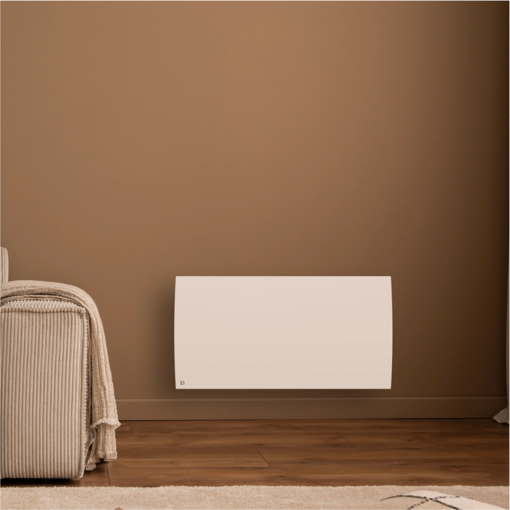 Radiatore elettrico fisso connesso WIFI con inerzia ceramica a secco 2000W LESSO CONNECT orizzontale bianco