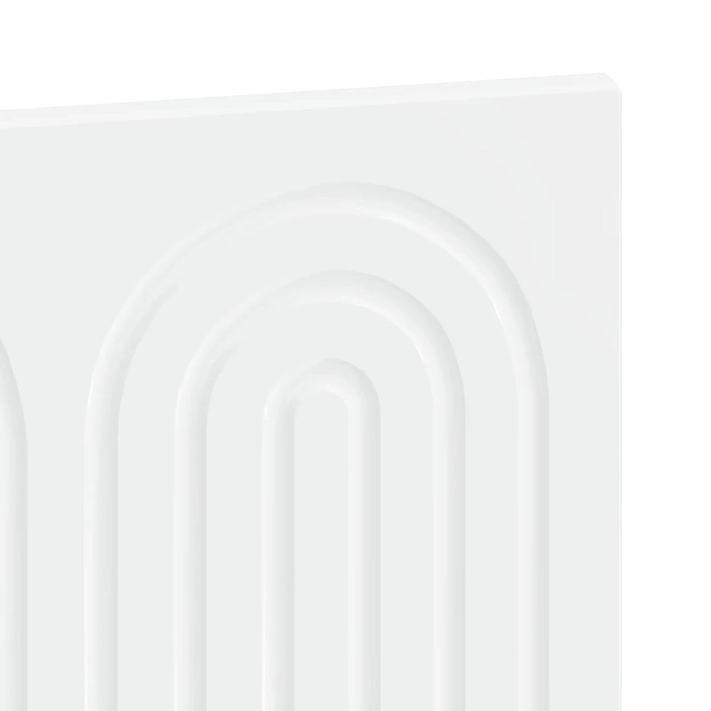Testiera da Muro ALKMAAR Bianco Lucido Legno ingegnerizzato 896299