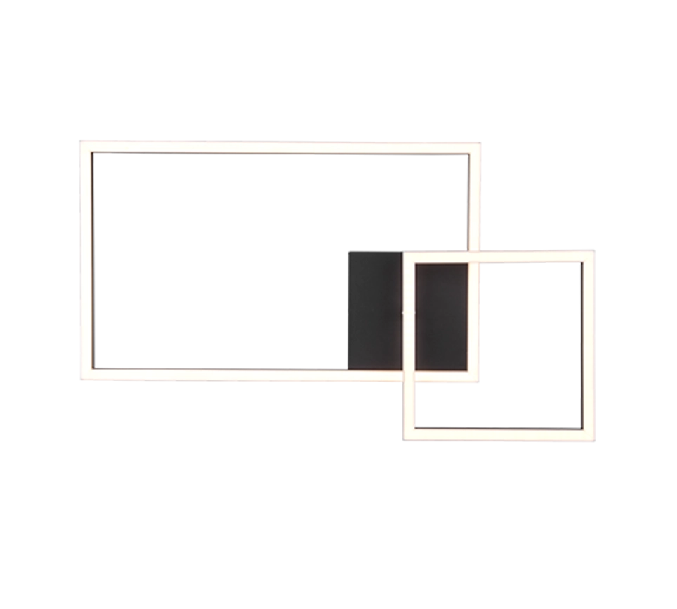 Plafoniera LED con snodo, metallo, nero, L 63 cm, Padella