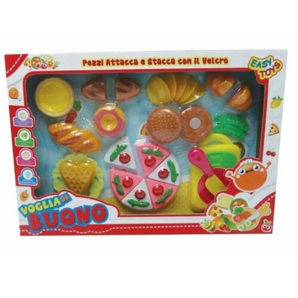 Trade Shop - Voglia Di Buono Attacca E Stacca Velcro Torta Alimenti Giocattolo Gioco Bambina -