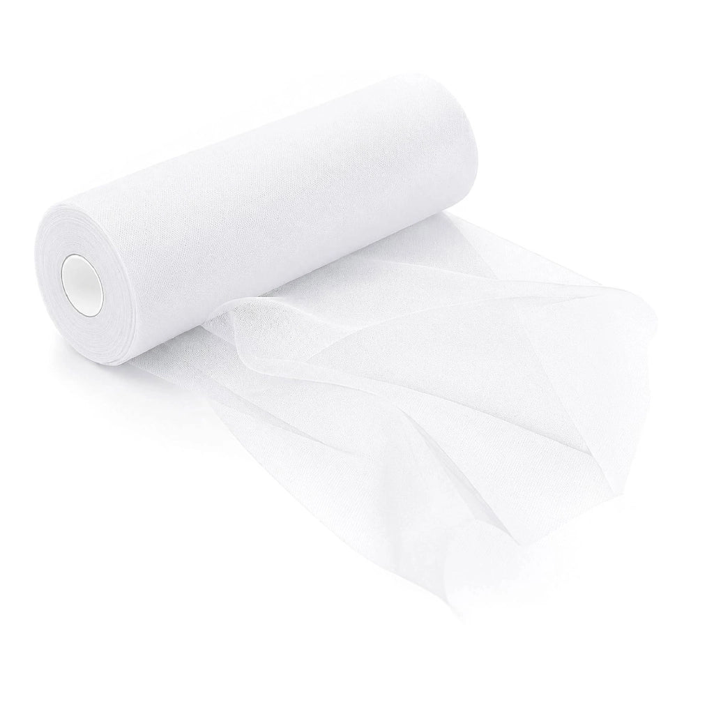 Rotolo Tulle Limoges 30 Metri x 1,5 Metri per Decorazioni Matrimonio, Feste, Fiocchi, Allestimenti e Bomboniere Bianco