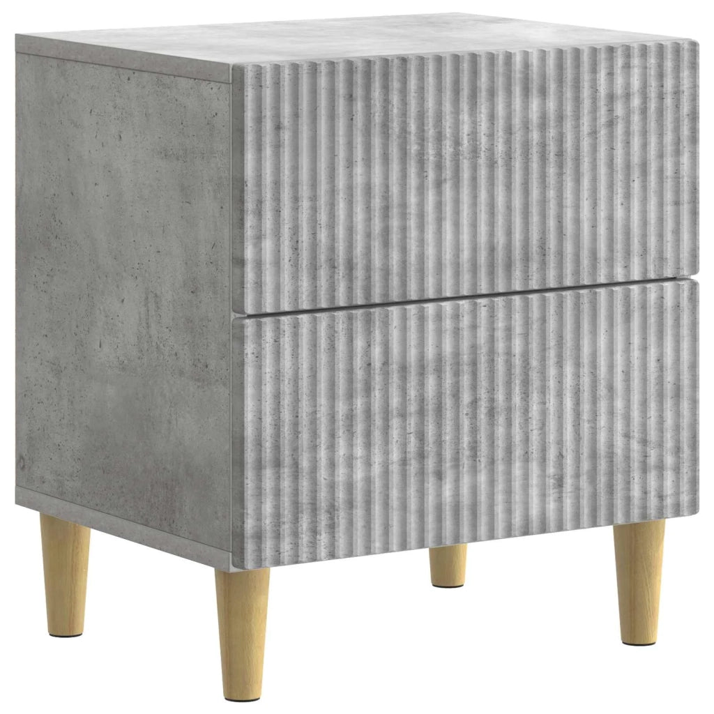 Armadio da Notte con cassetto Grigio Cemento 43 x 34,5 x 48 cm