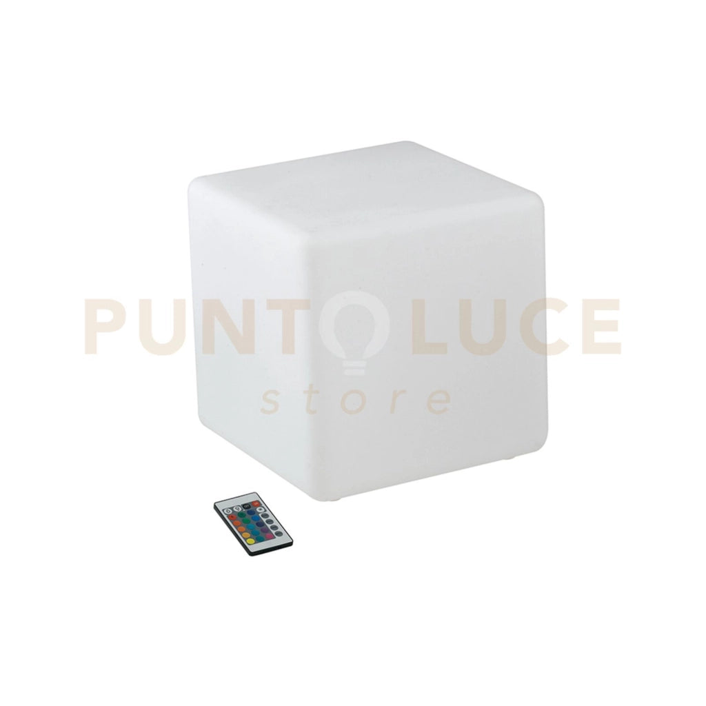 LUME DA GIARDINO GECO CUBO BIANCO 1 LUCE ATTACCO E27 IP65 30X30X30CM