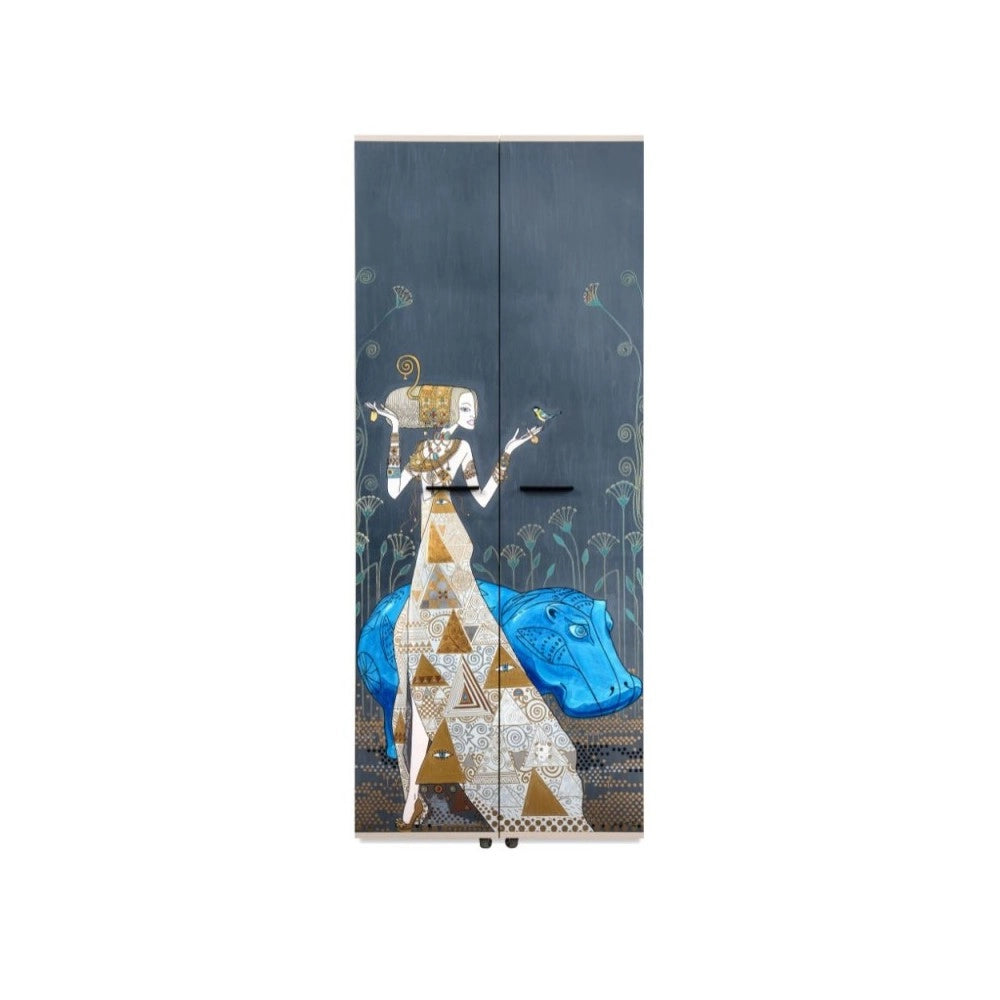 Scarpiera Hippo02 2 ante art collection Mauro Bergonzoli 74x34x181,5h
