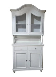 Cristalliera in legno 4 porte bianca shabby chic 104x43x215 (1509) - Mobili 2G