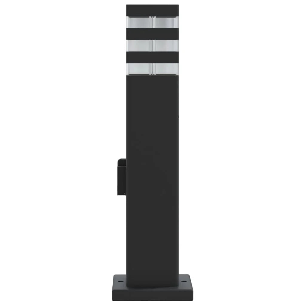 Lampade da terra per esterno con presa 3 pz 50 cm alluminio nero 02_0042570