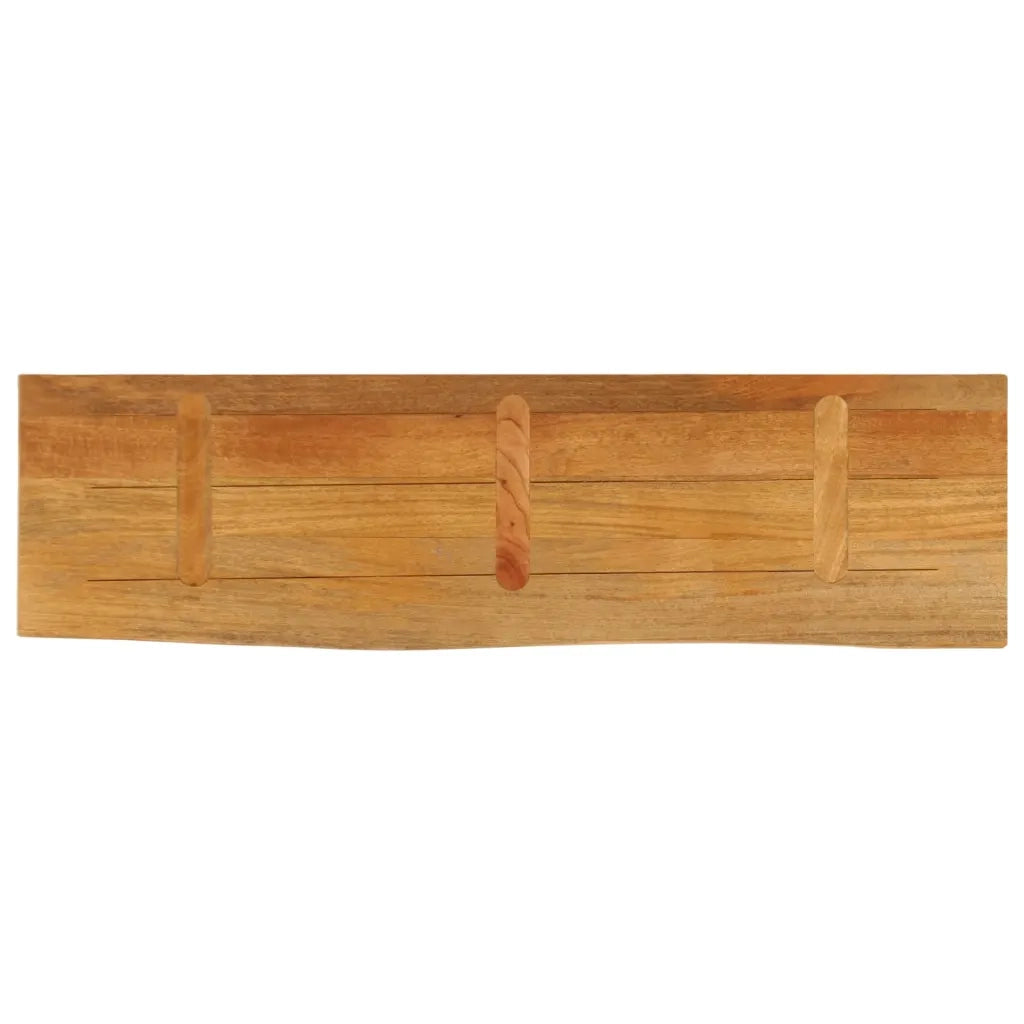 Piano Tavolo Bordi Vivi 110x40x3,8cm in Legno Massello di Mango 370589