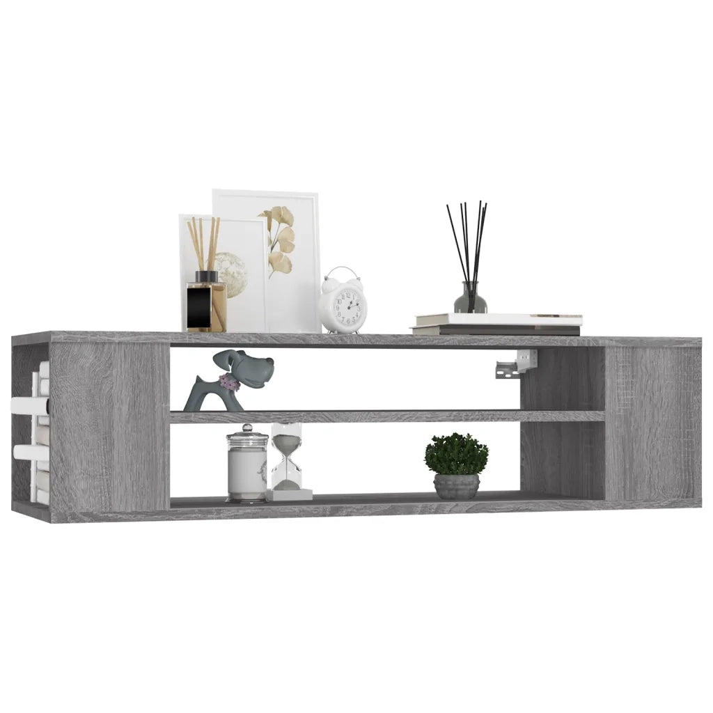 Pensile Porta TV Grigio Sonoma 100x30x26,5 cm Legno Multistrato 826361