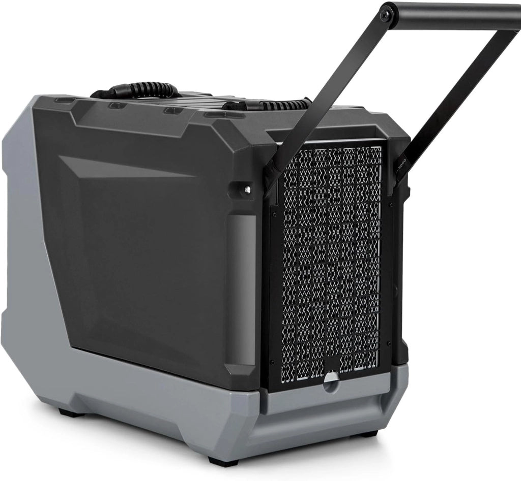 Deumidificatore Elettrico 85L/Giorno, Deumidificatore Industriale Professionale con Pompa di Scarico Automatica, Tubo di Scarico, Timer 24 Ore, per Cantine, Fabbriche, Magazzini (Grigio)