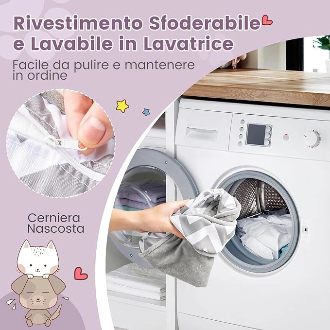 Divano per Cani 70 x 41 x 40 cm, Letto Morbido con Cuscino Imbottito, Copertura Removibile e Lavabile e Gambe, Poltrona per Cani in Velluto, capacità di Carico 50 kg