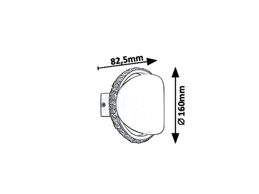 Applique LED 6W cristallo glamour bronzo Capriana Rabalux