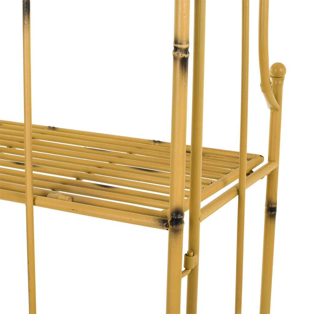 Scaffale in ferro battuto giallo 60x28x160h
