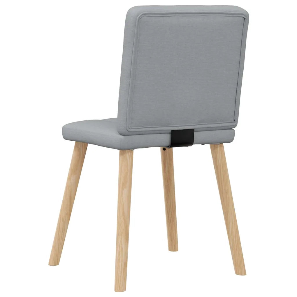 Sedie da Pranzo 4 pz | Sedie da cucina Grigio Chiaro in Tessuto