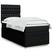 Giroletto a Molle con Materasso Nero 100x200 cm in Tessuto 3294276
