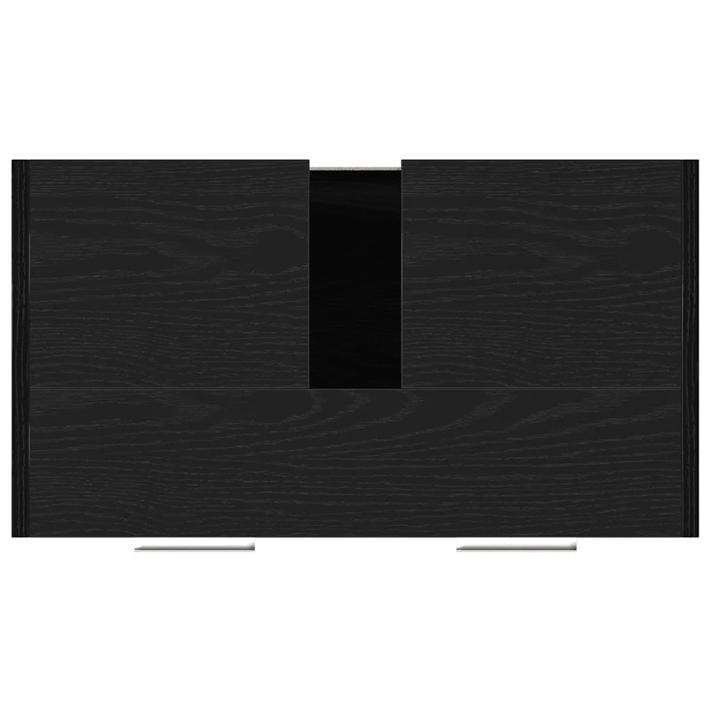 vidaXL Mobile Lavabo Bagno Rovere Nero 60x30x60cm in Legno Multistrato