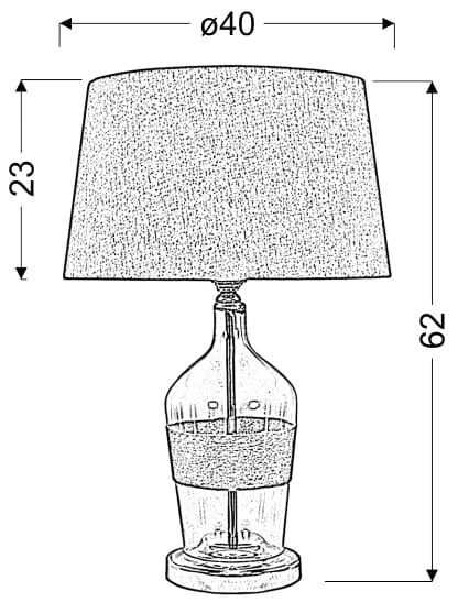 Lampada da tavolo Candellux ECO 41-21519 cromo/grigio