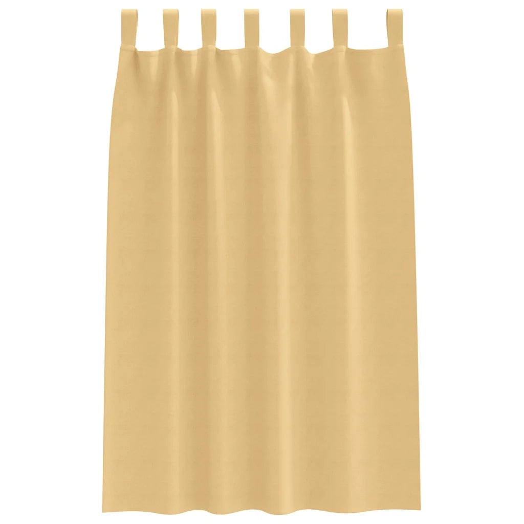 vidaXL Tende con tende 2 pcs Beige Poliestere