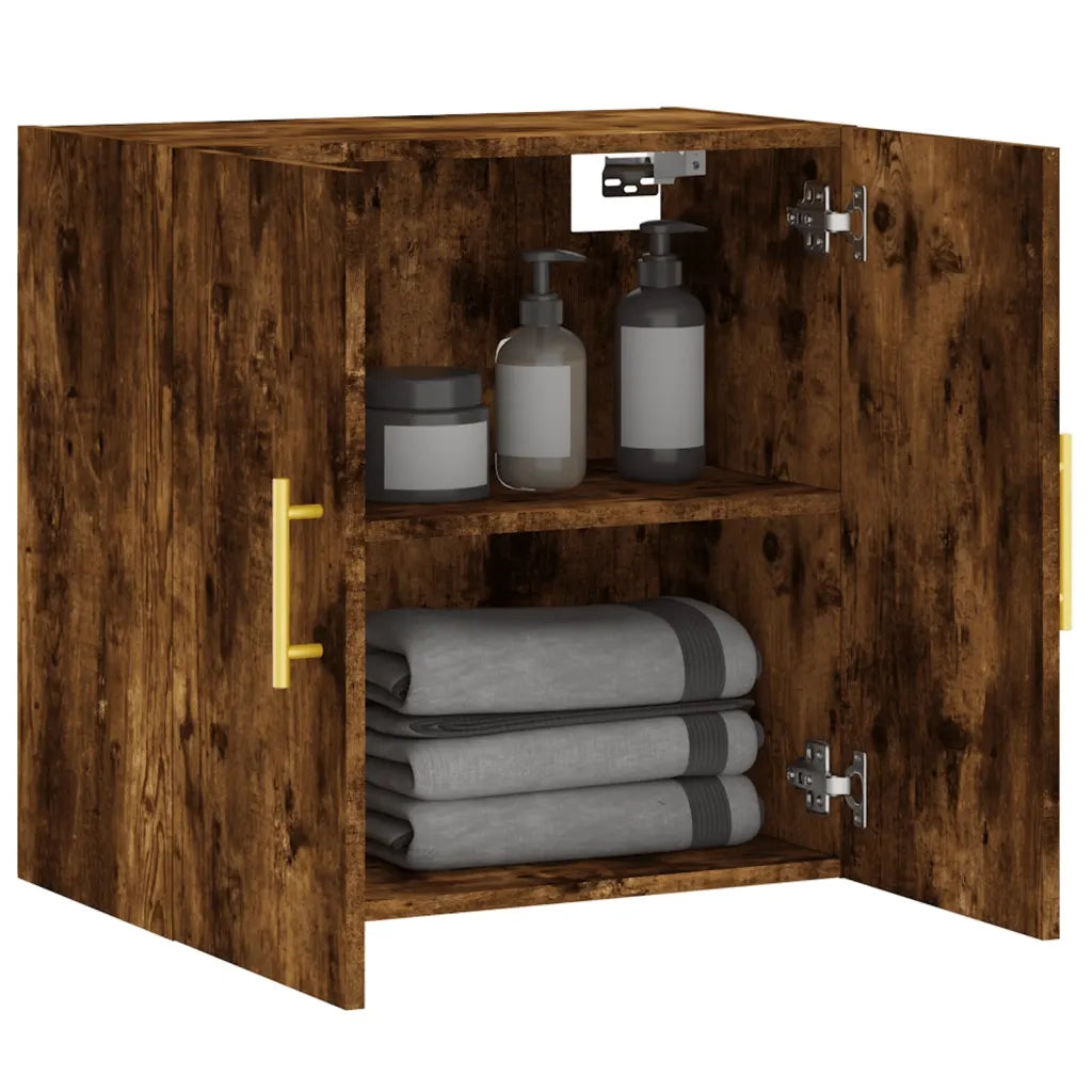 Armadietto a Muro Rovere Fumo 60x31x60 cm in Legno Multistrato 829953