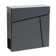Cassetta postale/porta giornali/riviste di design da parete antracite acciaio zincato 37 x 37 x 10,5 cm antracite 16_0000098