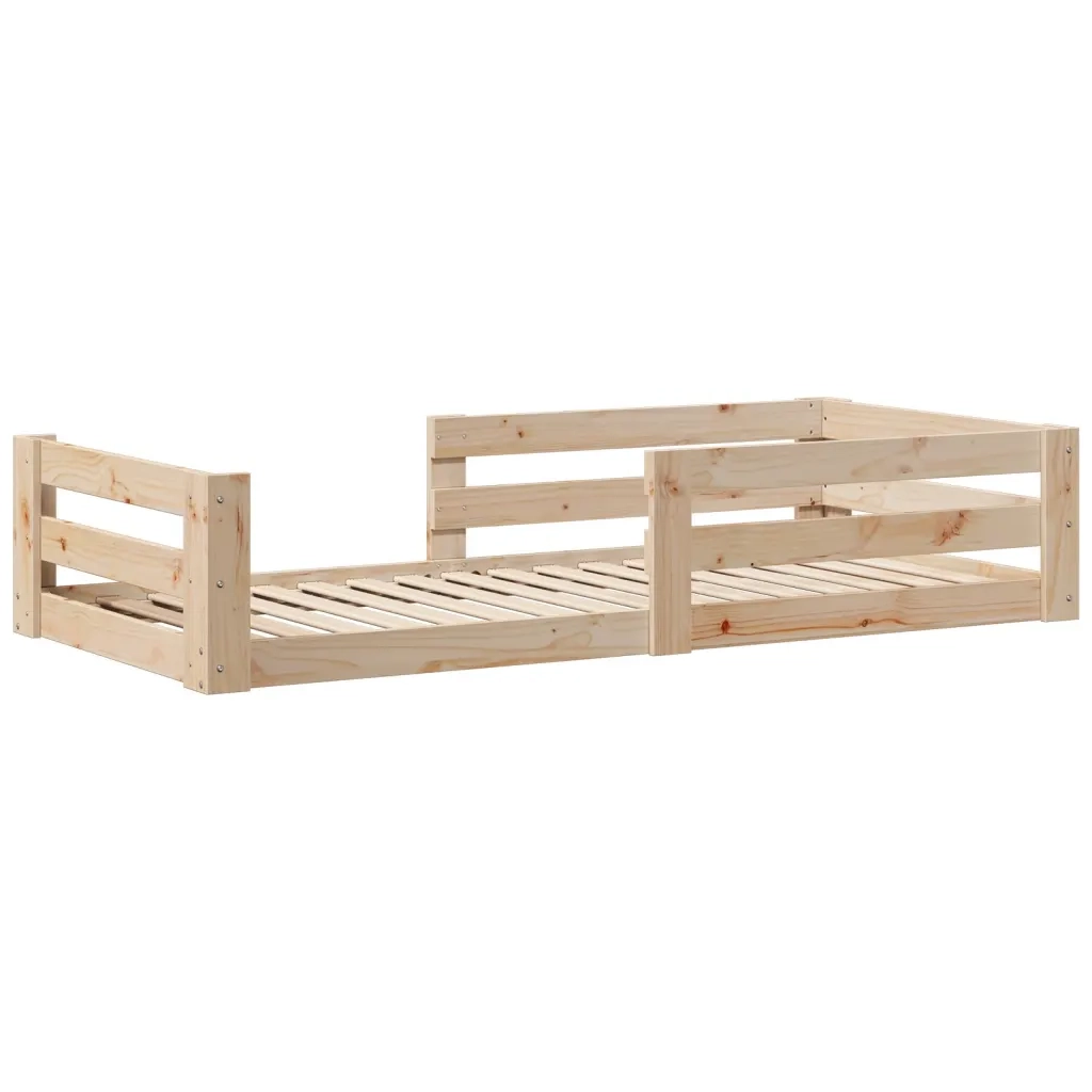 vidaXL Letto senza Materasso 75x190 cm in Legno Massello Pino