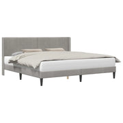 Letto matrimoniale | Letto per adulti | Struttura del letto Grigio Chiaro 200 x 200 cm Velluto