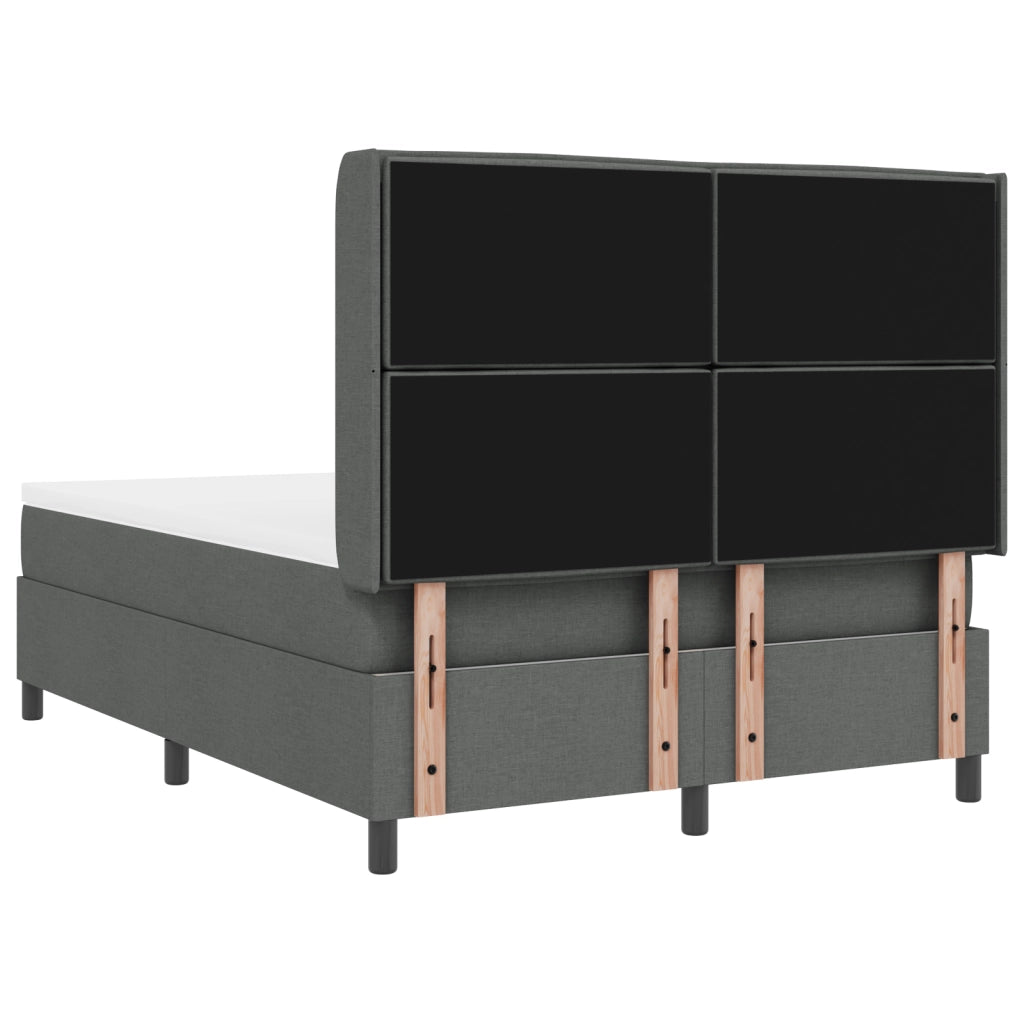 Letto a molle di vitaXL con materasso grigio scuro 160x200 cm in tessuto