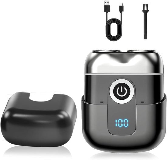 Elettrotostatori per uomo, mini elettrotostatori, trimmer per barba, trimmer a popup, caricatore USB-C - progettato per essere portatile, ideale per viaggi e uso domestico
