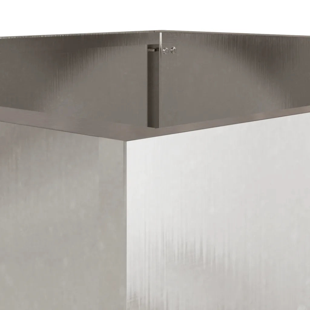 Fioriera Argento 32x29x75 cm in Acciaio Inox 841575