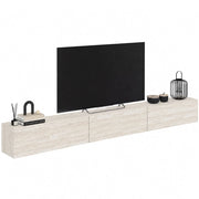 IDMarket - Mobile TV sospeso ELIO da 270 cm con 3 ante, effetto travertino