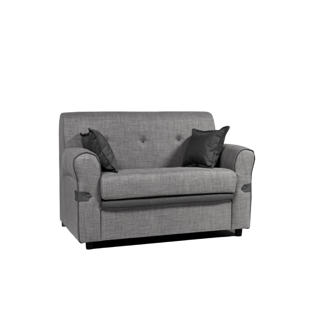 Divano 2 posti tessuto Tokyo 116x72x84,5h colore grigio