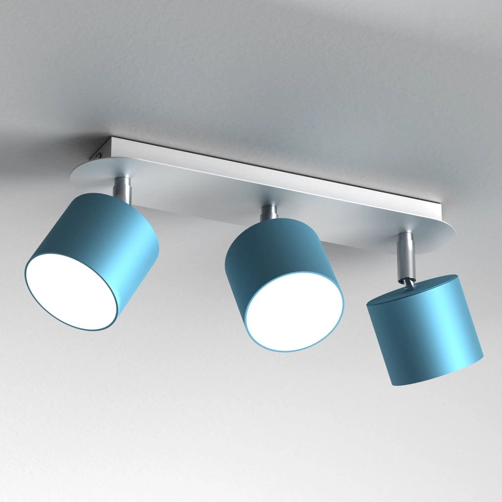 Plafoniera Dixie 3 faretti GX53 3x20W blu Milagro metallo