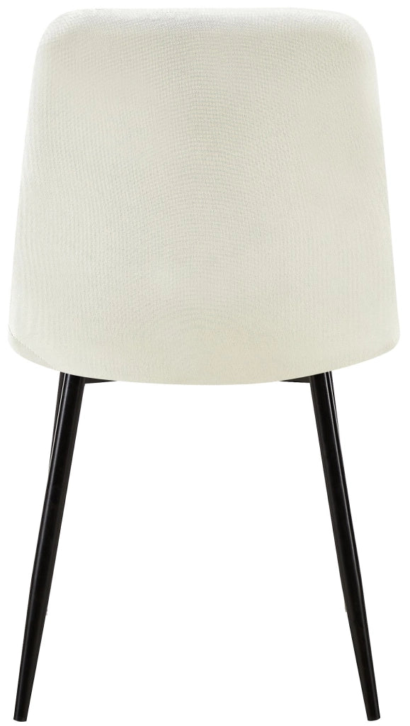Sedia Dijon in velluto o tessuto Tessuto,crema