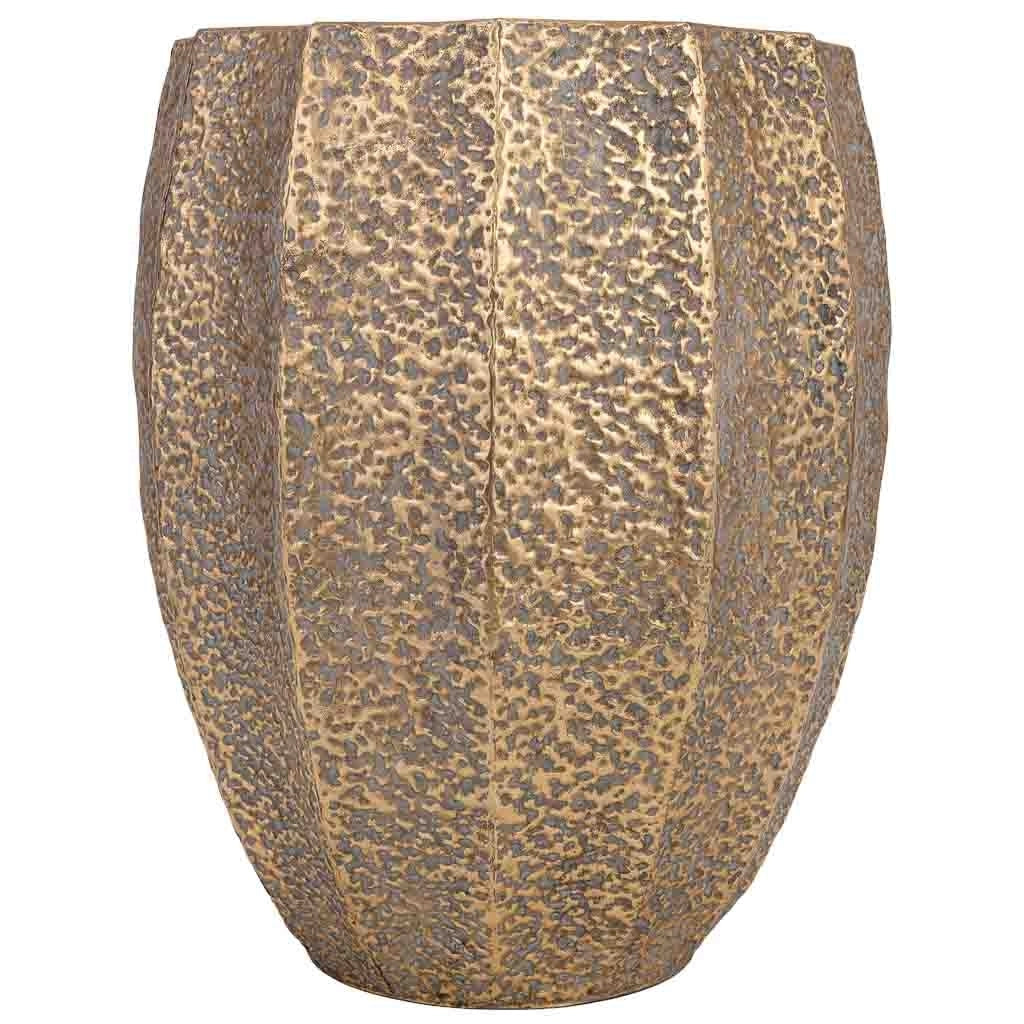Fioriera in metallo dorato 40x39x51h cm