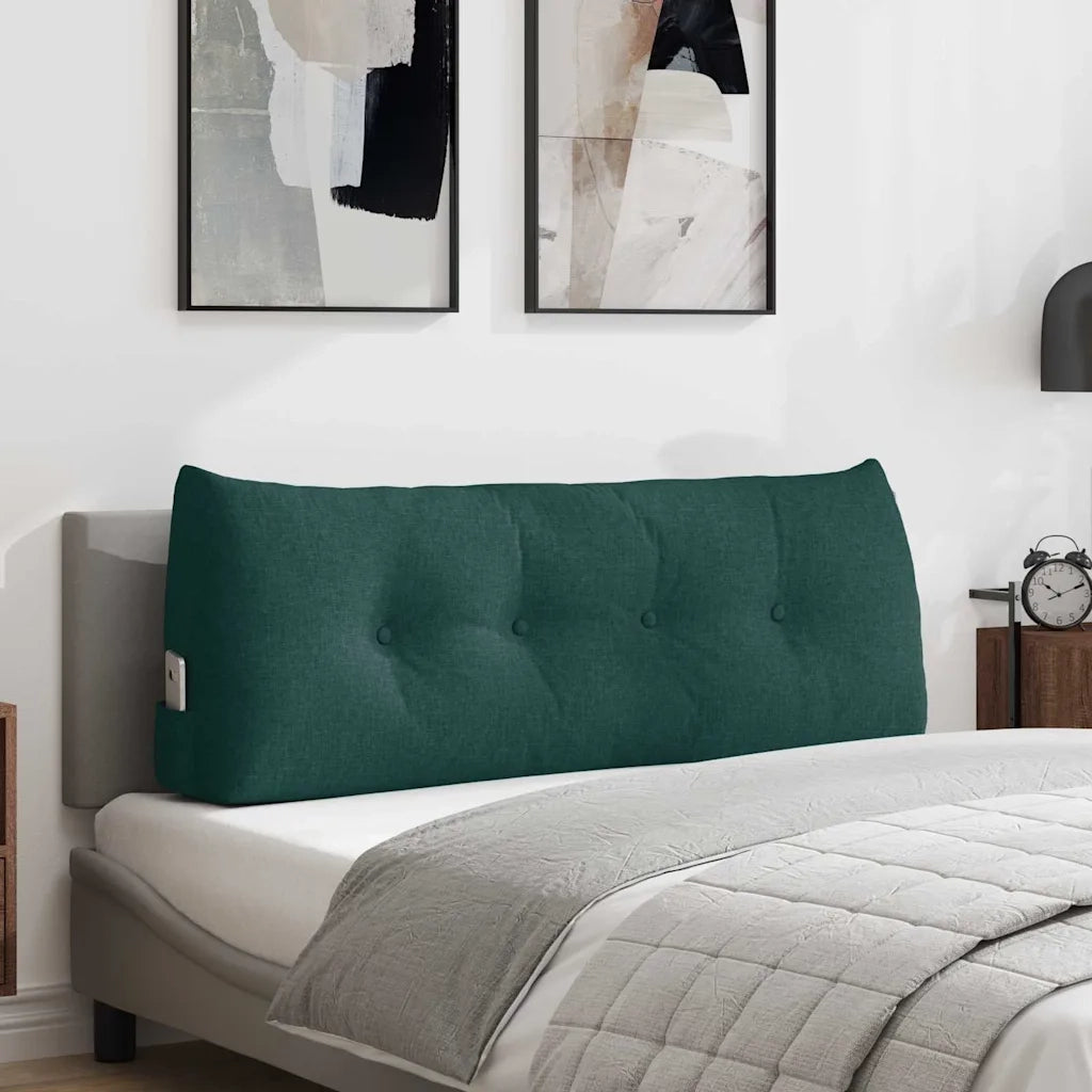 Cuscino per Schiena Verde Scuro 120 x 24 x 50 cm Tessuto 42014475