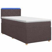 Letto box spring con materasso Marrone Scuro 90 x 200 cm 3452341