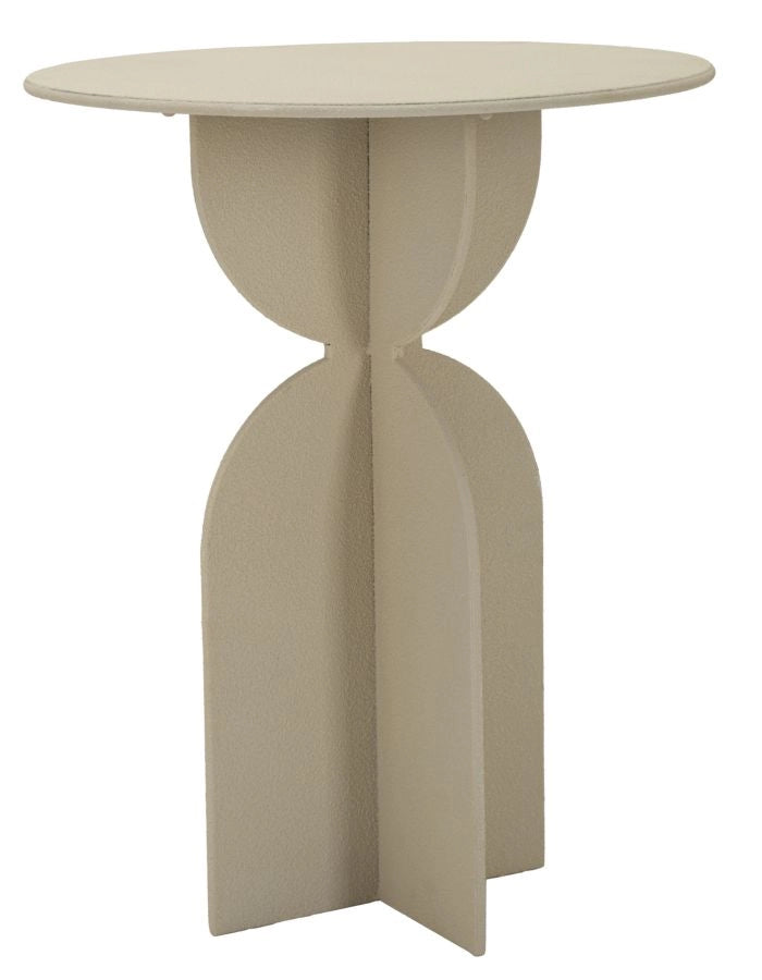 Tavolinetto Dune Ø45x58 cm in Ferro Crema