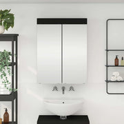 Mobiletto per specchio da bagno TULUM Nero 60 x 16,5 x 78 cm 880362