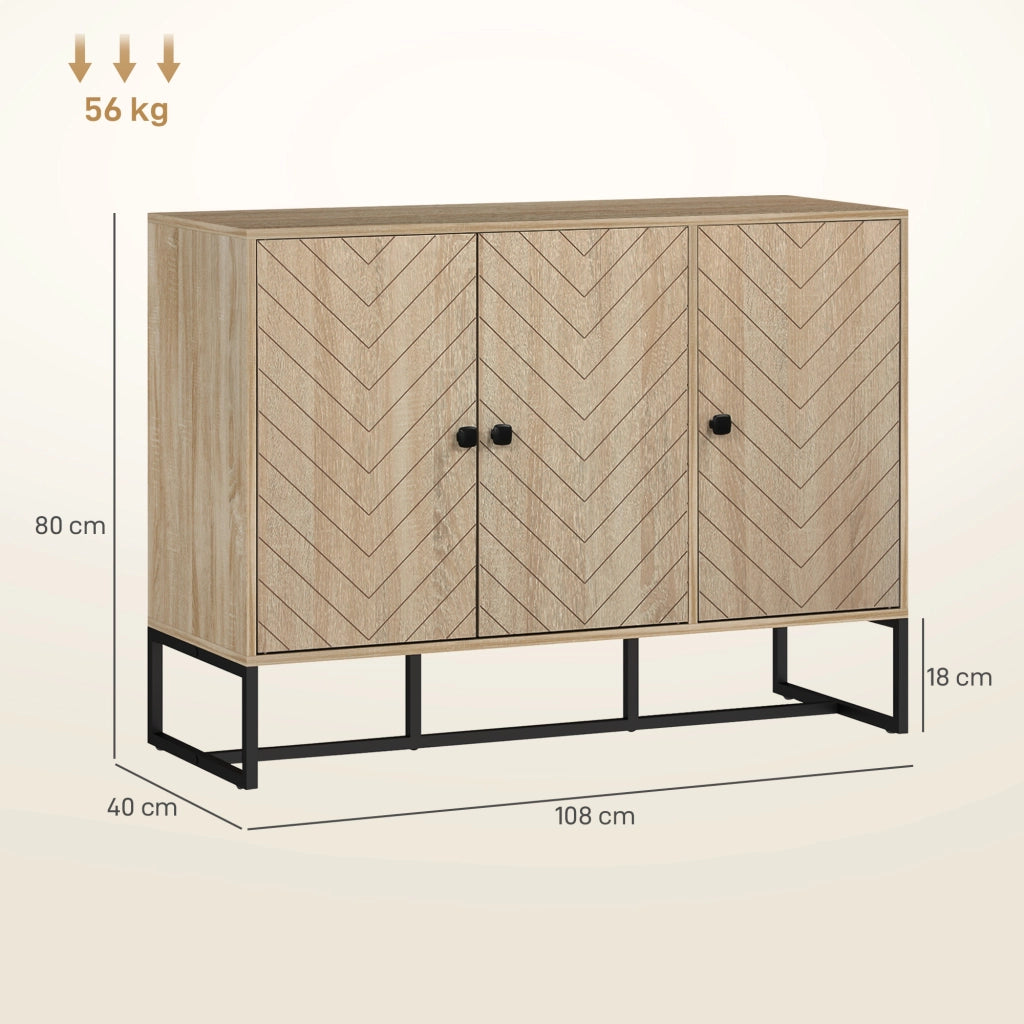 Armadio a muro con ante e ripiani ¨C zephmum ¨C 108x40x80 cm, quercia