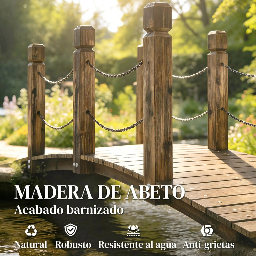 Ponte da Giardino in Legno ¨C zephmum ¨C 1.51 m Effetto Carbonizzato