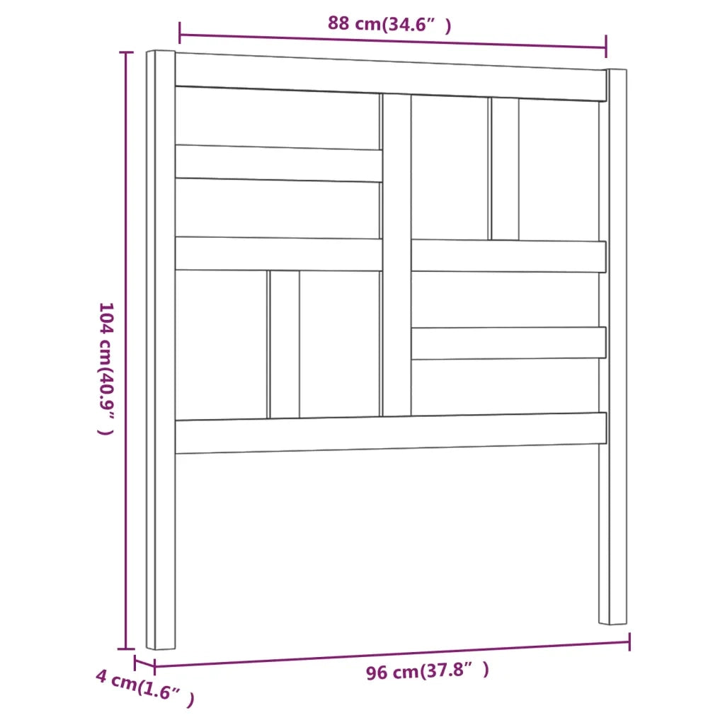 Testiera per Letto-Testata-Testiera Decorativa Bianca 96x4x104 cm in Legno Massello di Pino 627321
