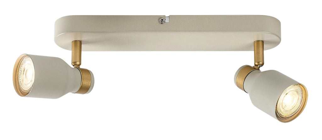 Plafoniera orientabile Nezori 2xGU10 bianco oro Rabalux