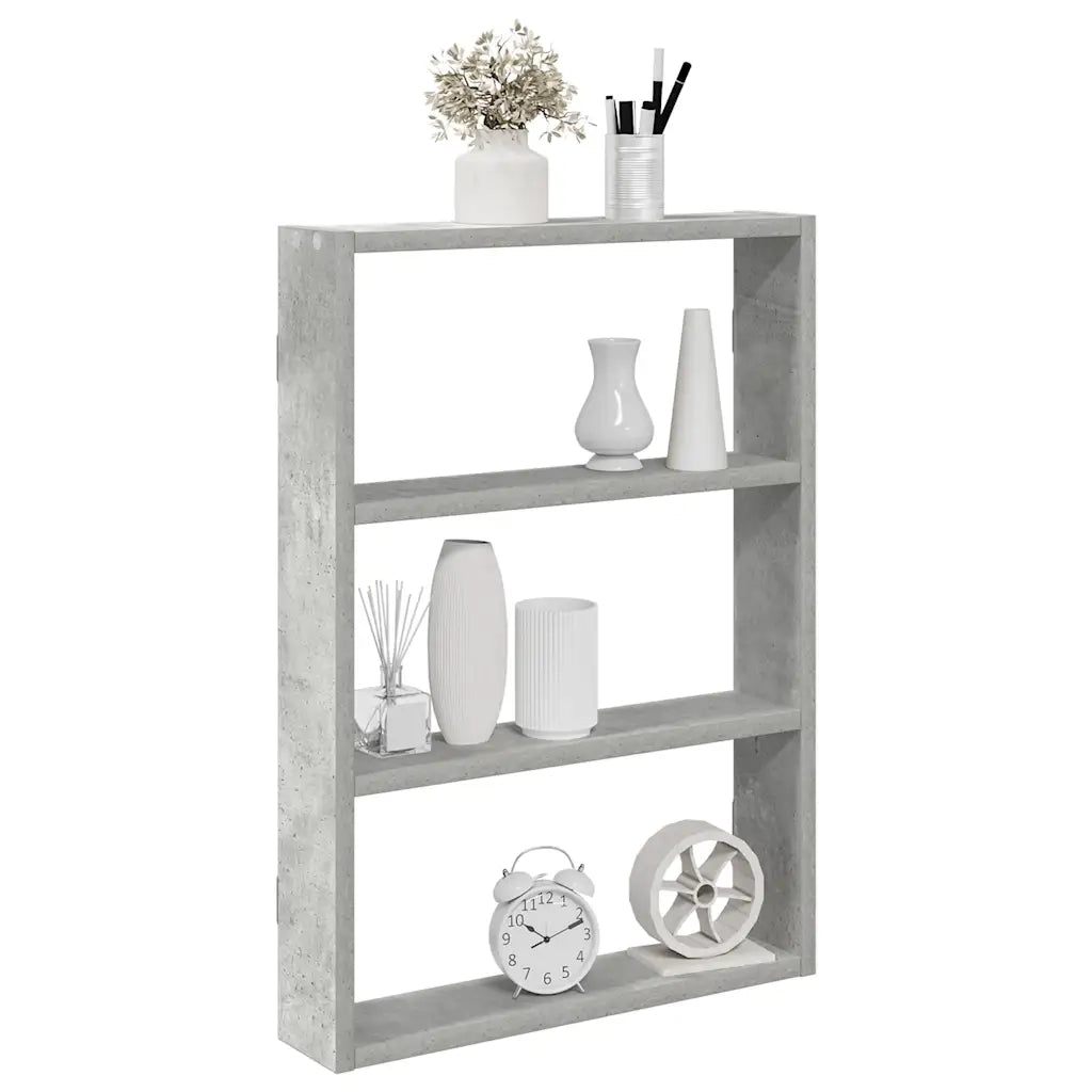 vidaXL Scaffale a Muro Grigio Cemento 43x9x60 cm in Truciolato