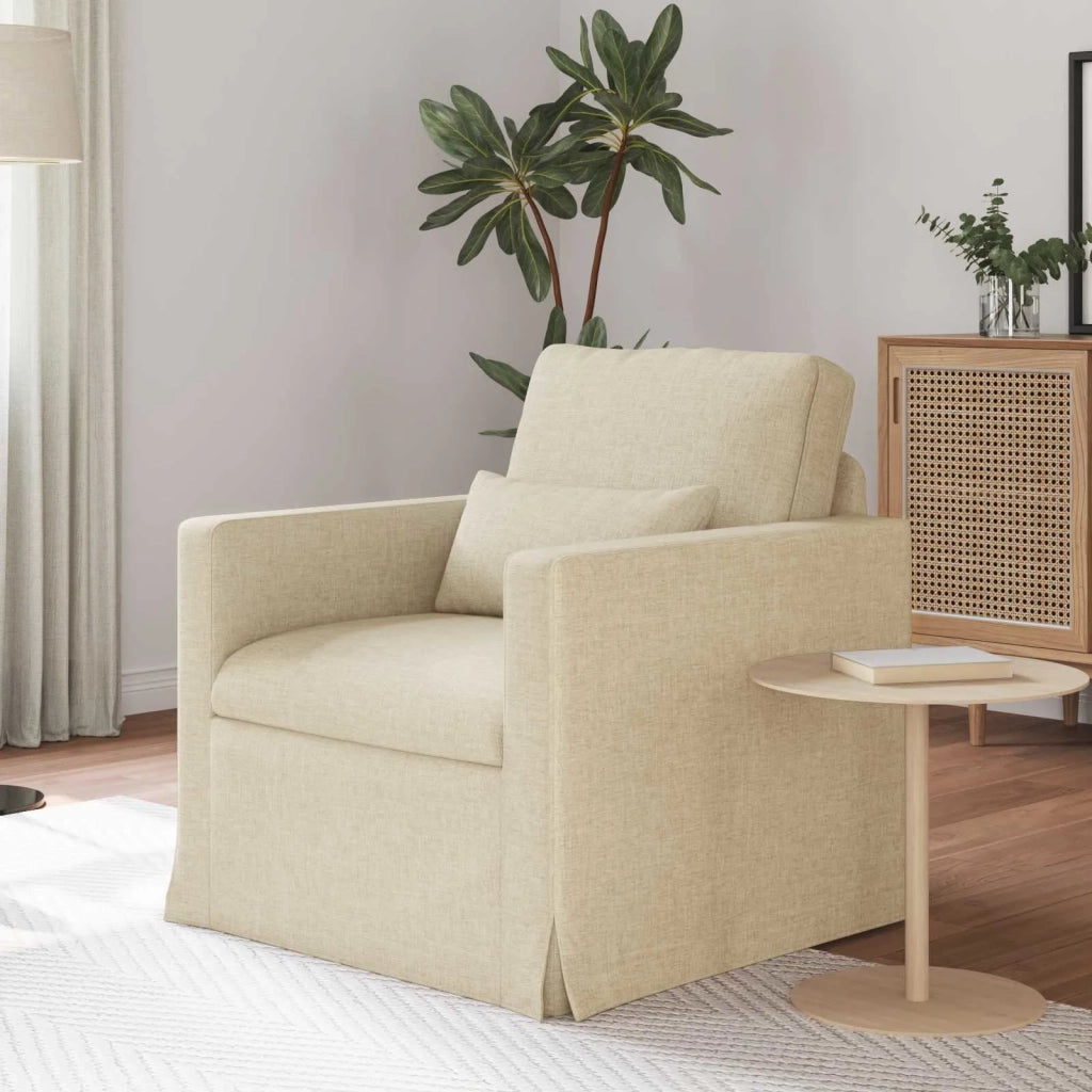 Divano | Divano da soggiorno | Sofa Crema 78 x 78 x 80 cm Tessuto