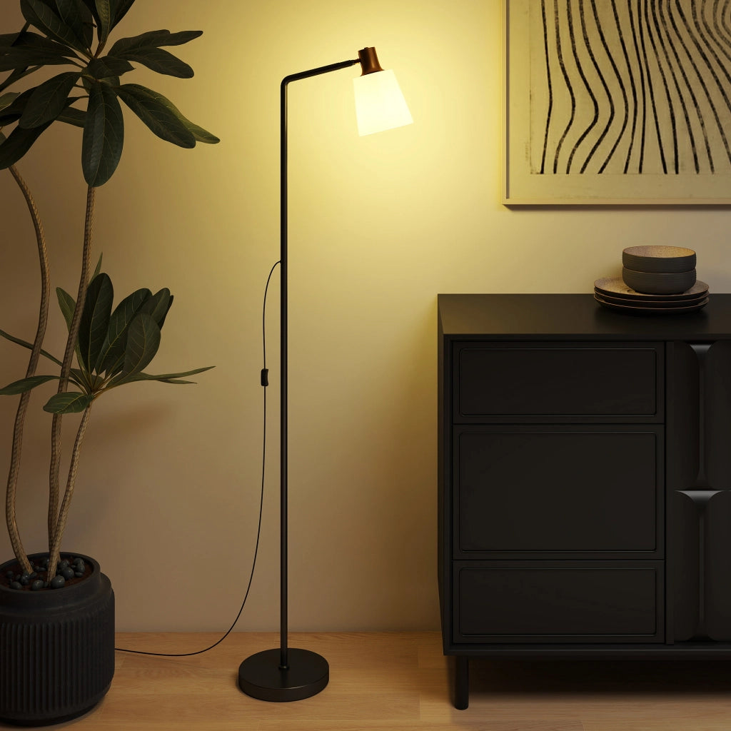 Lampada da Terra LED Girevole ¨C zephmum ¨C Nero 3000K 4000K 6500K