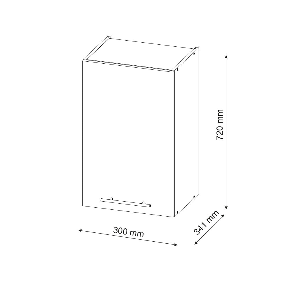 Pensile da cucina Fame-Line Antracite-oro/Bianco 30 cm Vicco