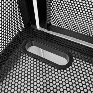 Stand Pieghevole Portatile per DJ 105x113,5x57 cm in Acciaio Nero