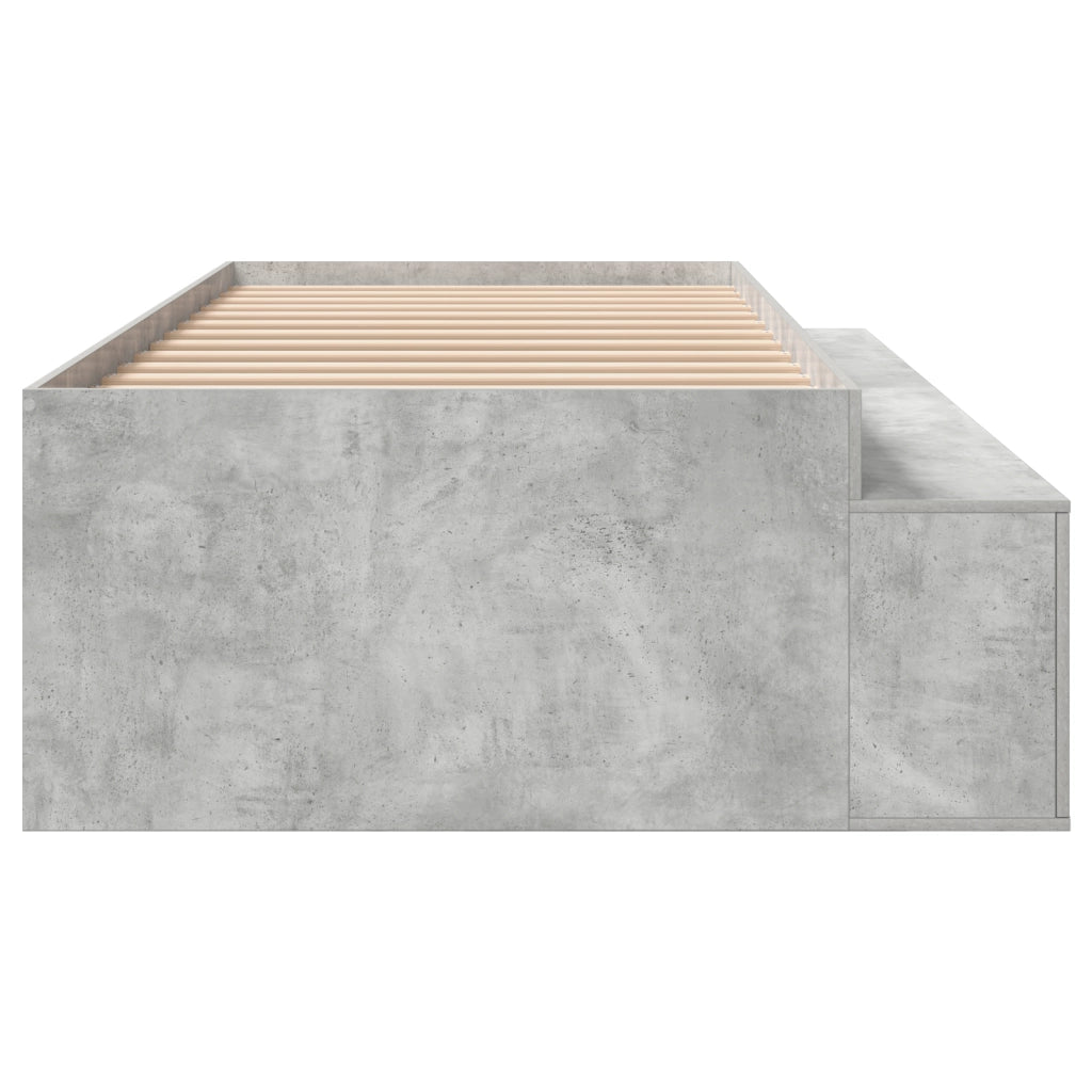 Struttura Letto Contenitore Grigio Cemento 100x200 cm